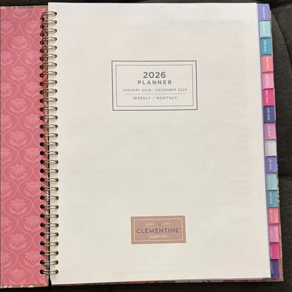 Clementine Floral 8.5 x 11” 2026 Planner